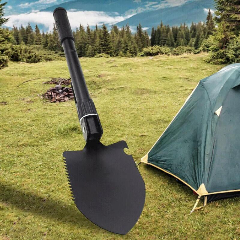 Outdoor Survival Foldable Shovel Spade Garden Camping Hiking Camp Compass AU