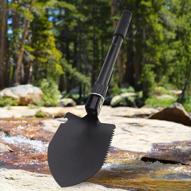 Outdoor Survival Foldable Shovel Spade Garden Camping Hiking Camp Compass AU
