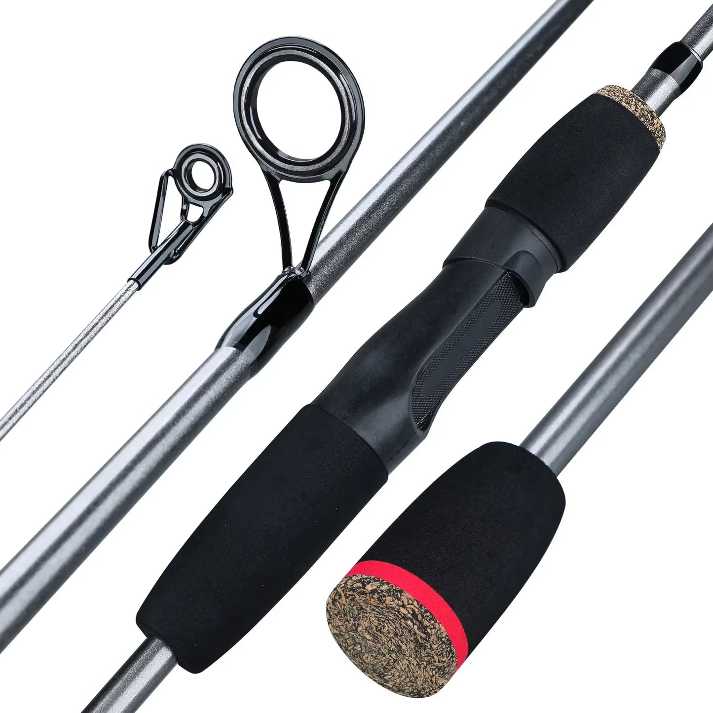 5 Section Spinning Casting Fishing Rod 1.8M Ultralight Weight Carbon Fiber Poles for Travel Freshwater Fishing Pesca