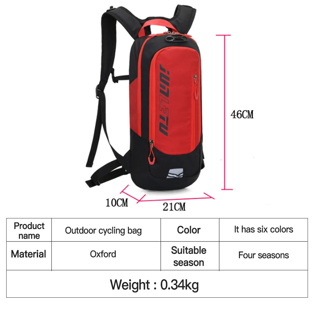New 10L MTB Bike Backpack with Night Reflector Strips Helmet Strap Design Outdoor Sports Cycling Running Backpacks Water Bag