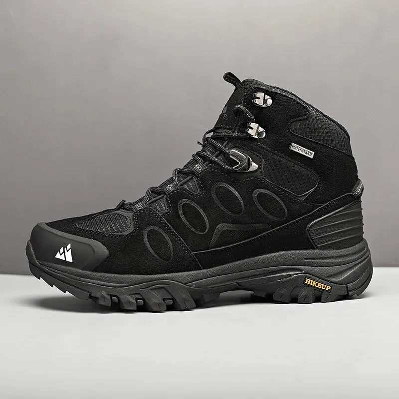 High-Top Men Hiking Boot Winter Outdoor Shoes Lace-Up Non-Slip Sports Casual Trekking Boots Man Suede Warm Shoes