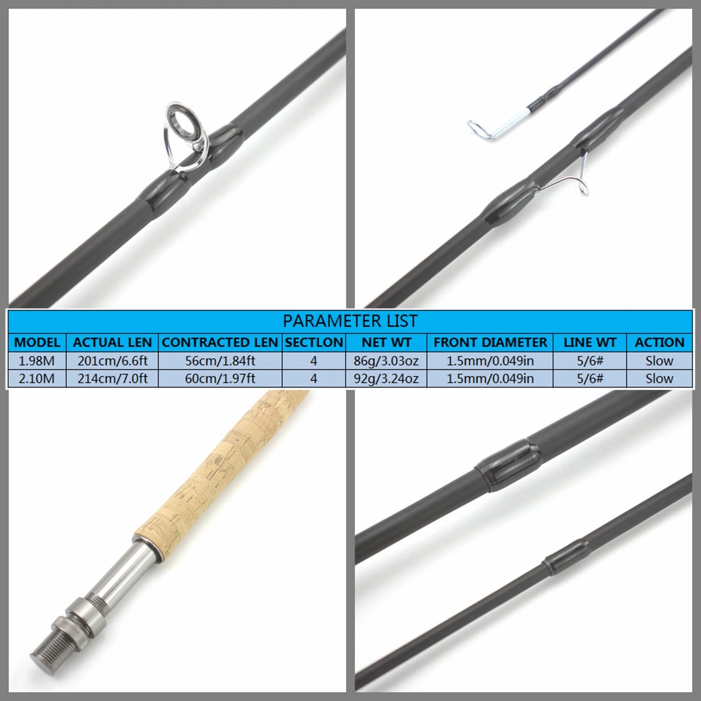 NEW 2.1M 7FT Fly Fishing Rod King Fisher Carbon Fiber Ultralight Weight Fly Fishing Rod Lake River Fly Rod Goods for Fishing