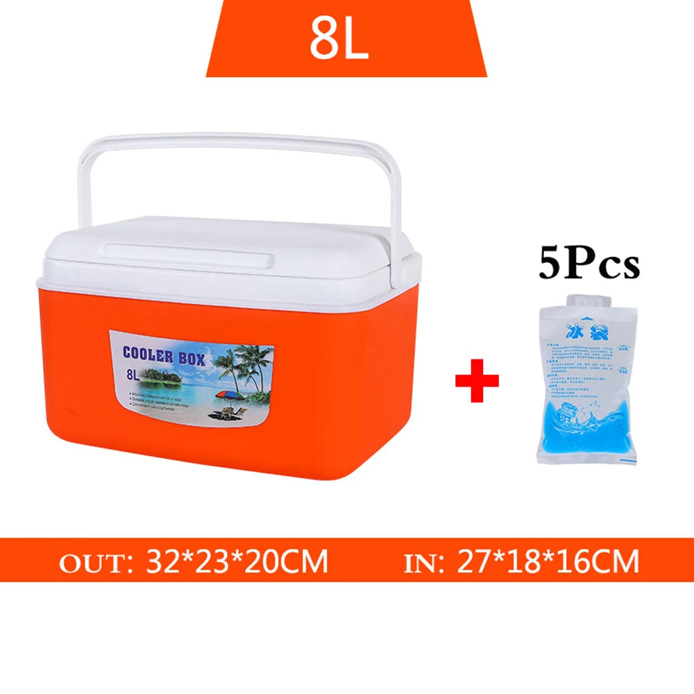 5L-13L Outdoor Retro Portable Cold Box Fishing Cooler