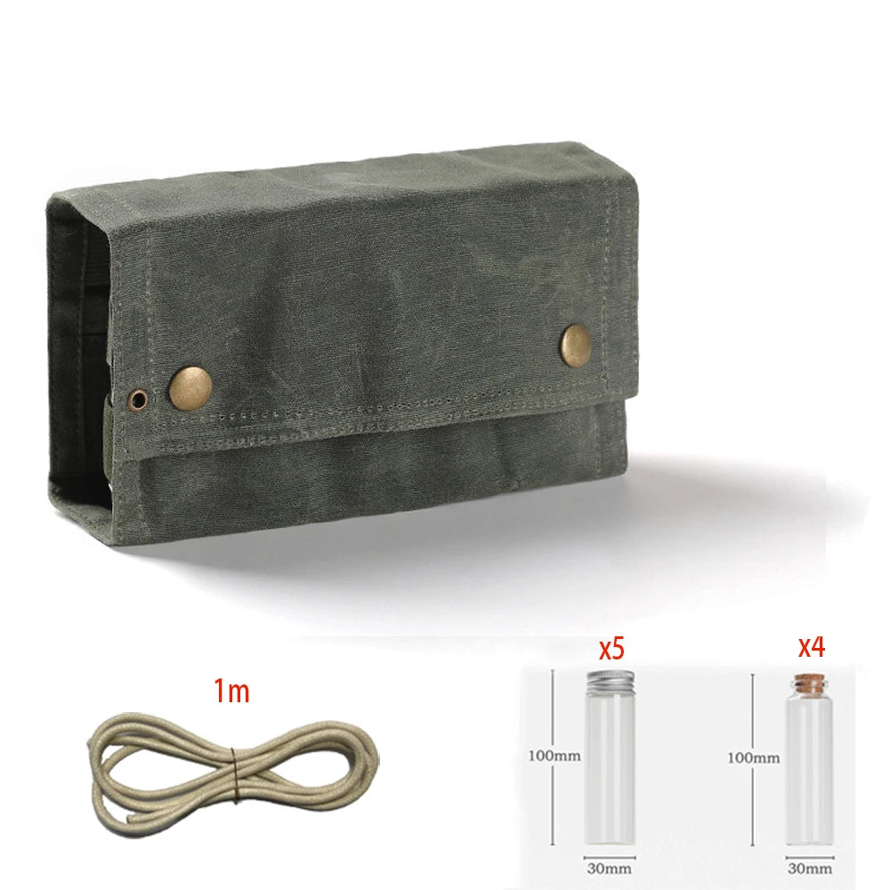 Camping Spice Bottle Bag Set - Portable Camping Picnic Seasoning Holder