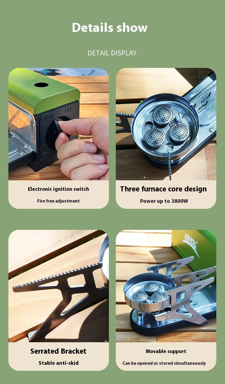 Cassette Stove 2670W, Portable Folding Gas Outdoor Picnic Cooker