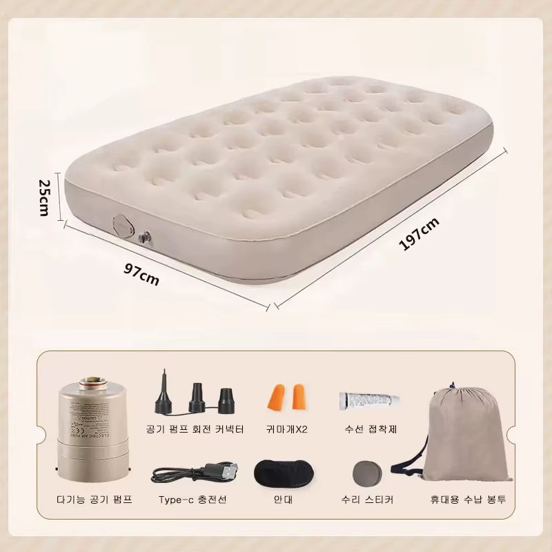 Camping Inflatable Mattress Built-In Pump Thicken Mat for Tent Bed Sleeping Pad Picnic Blanket Travel Air Mat Camping Equipment
