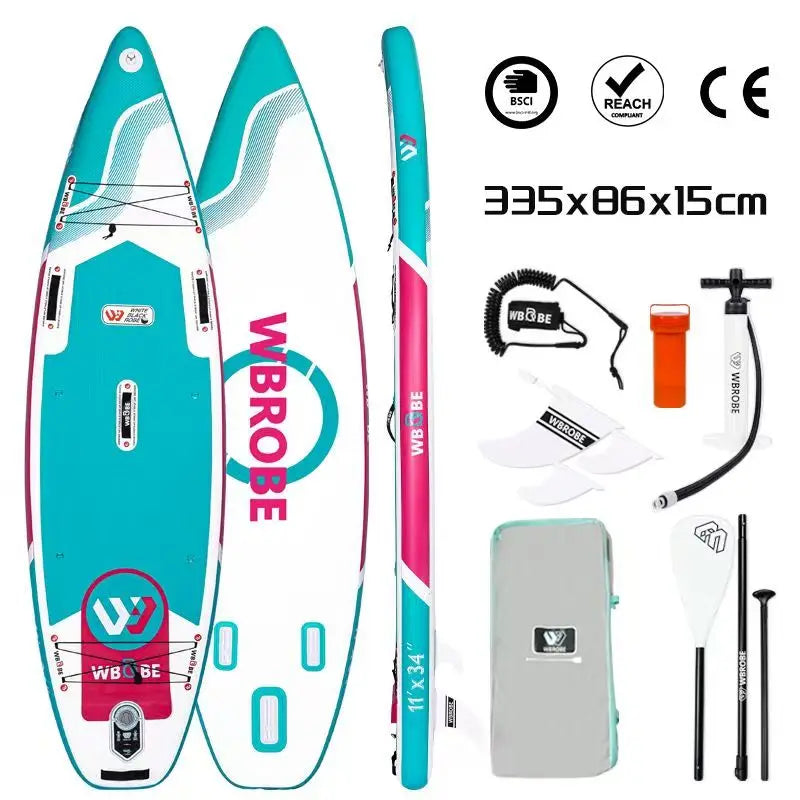TOURUS 2023 April New Arrival Blue Wood Double Layers Sup Boards YOGA Inflatable Stable Stand up Paddle Board 11Feet 33Inch