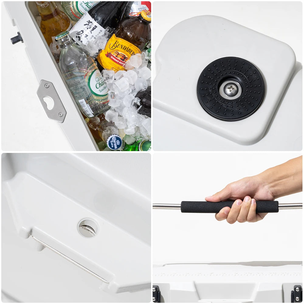 Camping Ice Box 25L Portable Large Capacity Car Refrigerator Food Barbecue Cold Storage Outdoor