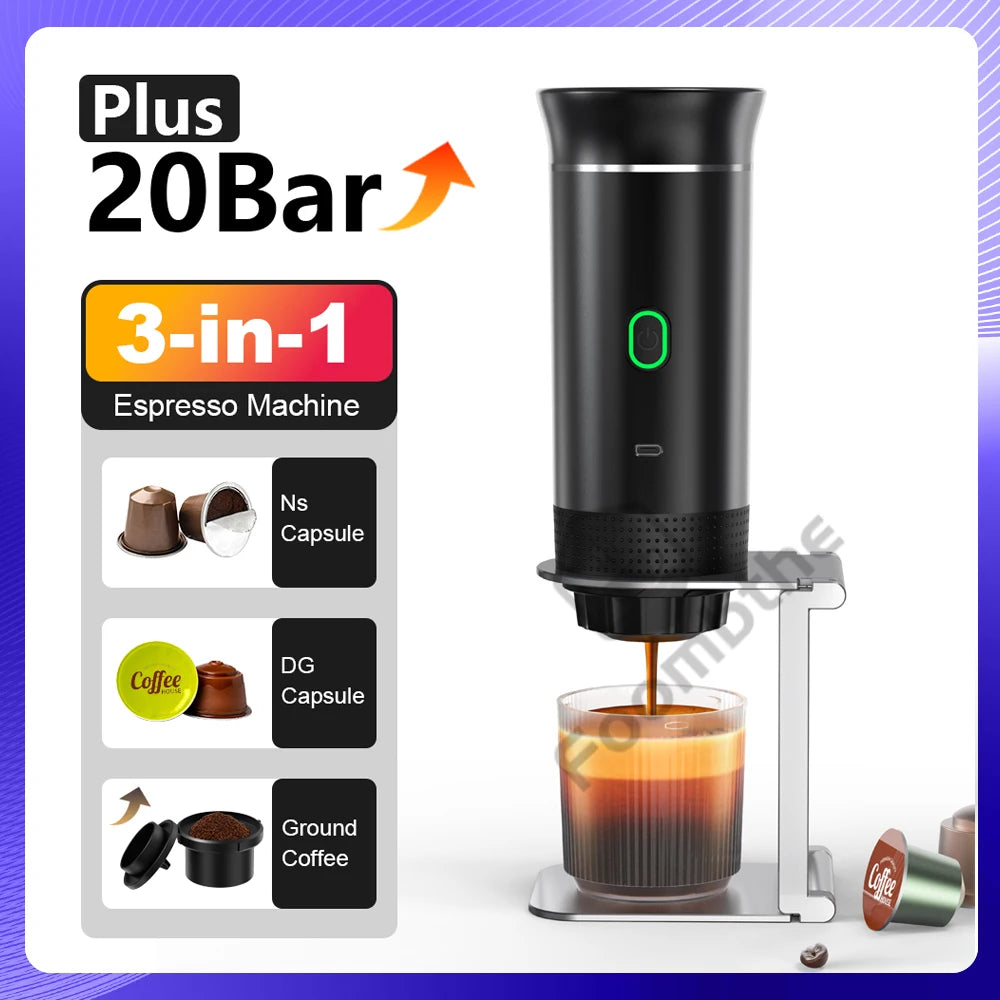 Wireless Electric Portable Espresso Coffee Machine for Car Home