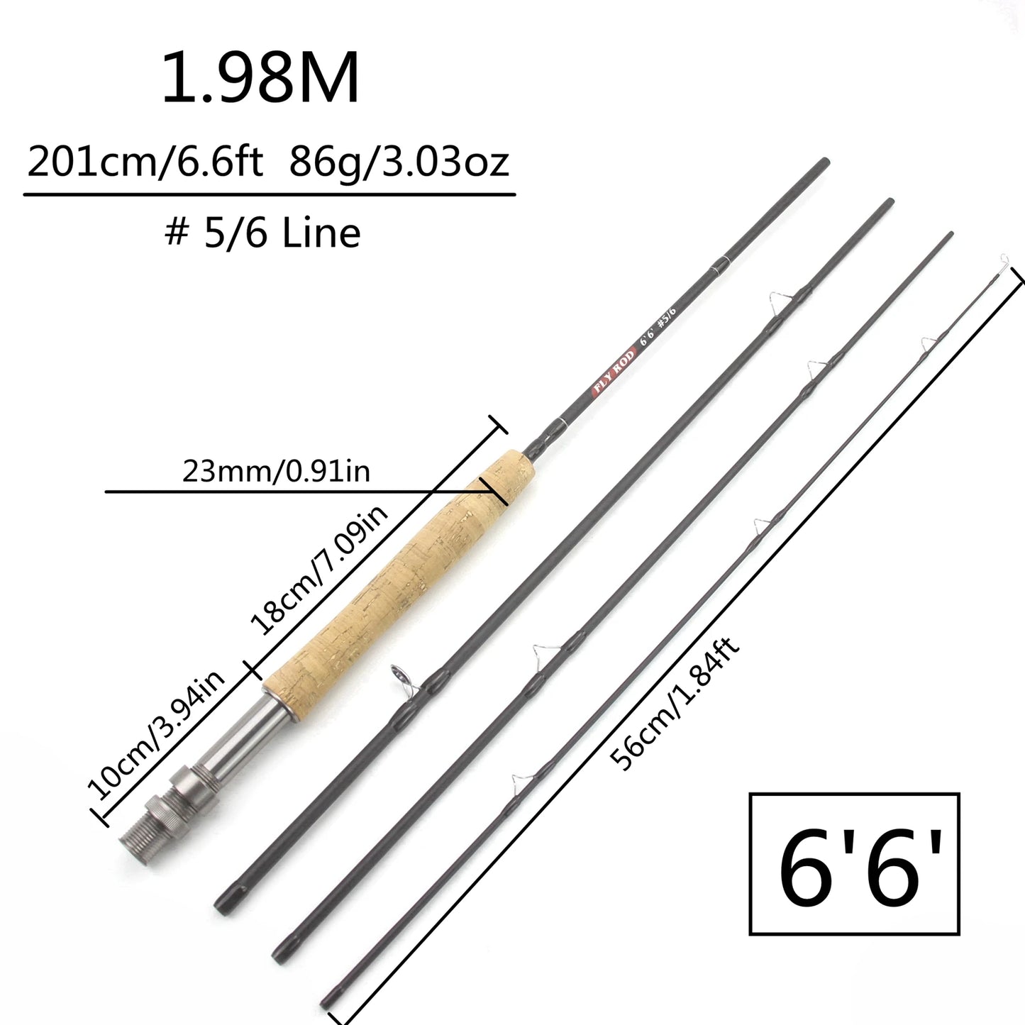 NEW 2.1M 7FT Fly Fishing Rod King Fisher Carbon Fiber Ultralight Weight Fly Fishing Rod Lake River Fly Rod Goods for Fishing