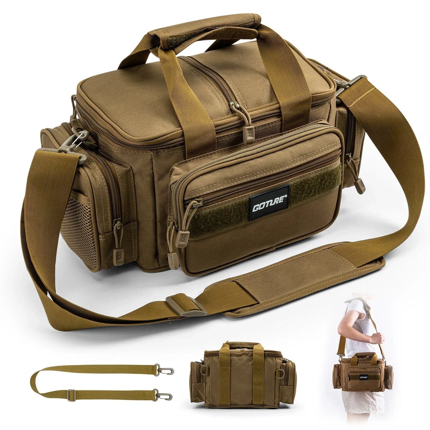 Fishing Bags Waterproof 600D Oxford Fabric High Capacity Storage Durable Quality Fishing Gear Bags for Men Outdoors Bag
