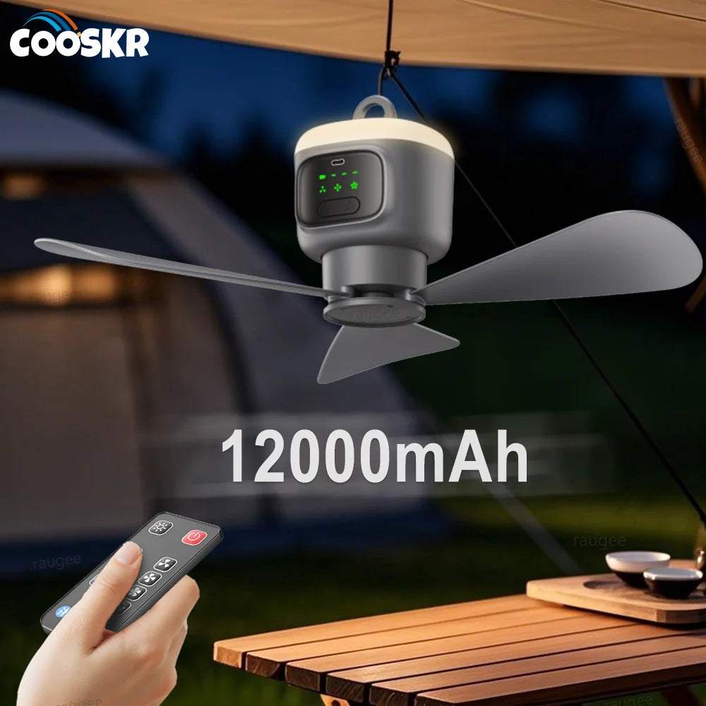 Portable Tent or Swag Ceiling Fan Outdoor Camping