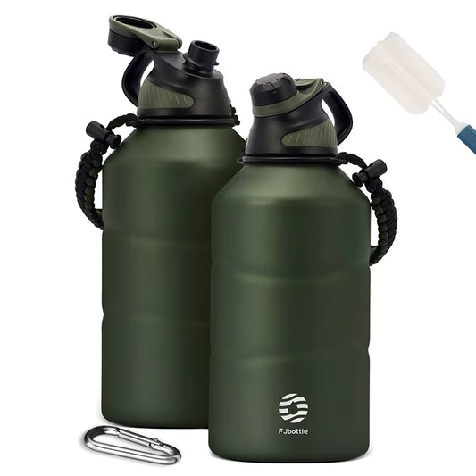 Thermos Bottle 1.9L Large Capacity Stainless Steel Thermal Water Bottle Cold and Hot Vacuum Flask with Rope Gym