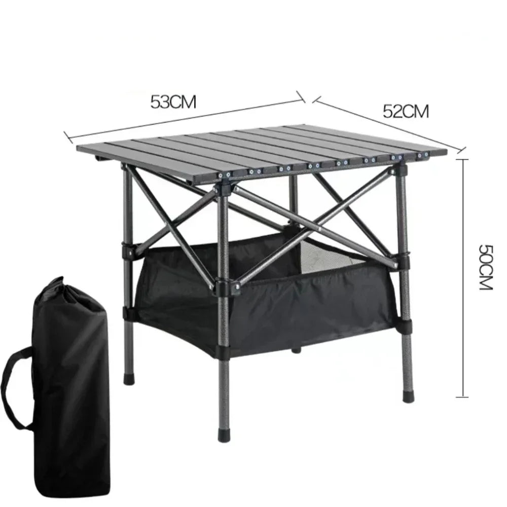 Outdoor Folding Long Table Tourist Portable Storage Egg Roll Table Camping Desk Barbecue Easy to Install Picnic Outdoor Tables