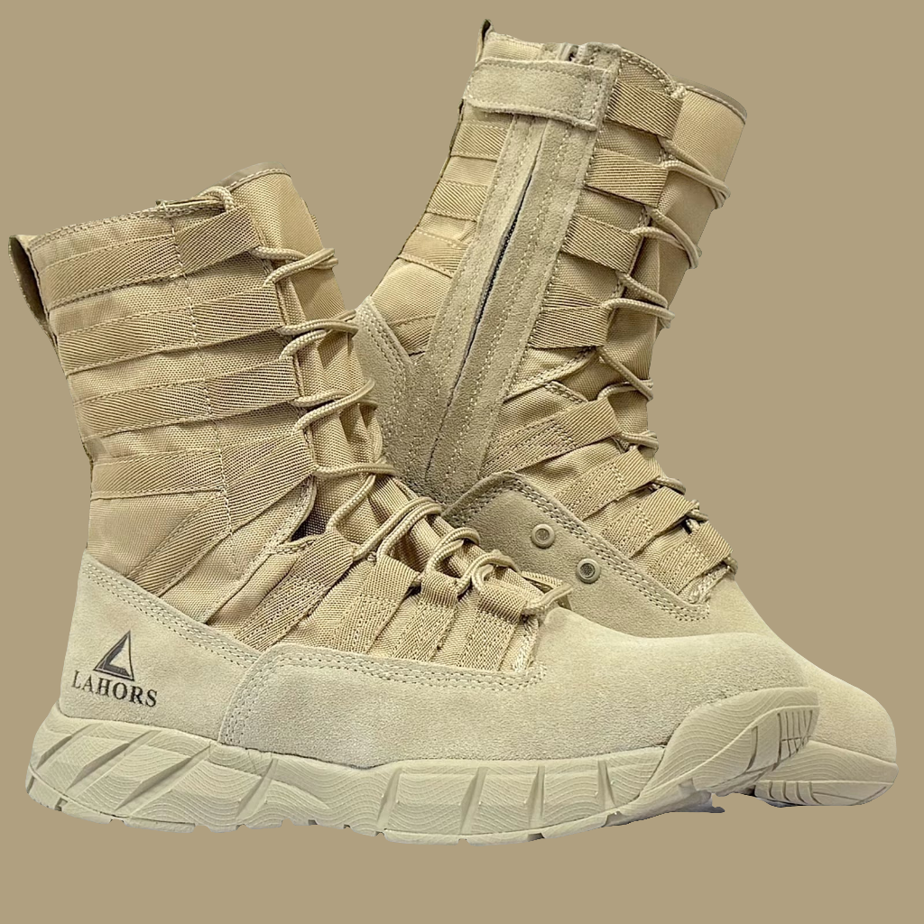 Lightweight Suede Leather Tactical Combat Boots Men Outdoor Hiking Desert Army Shoes Breathable Male Ankle Boots Man Made