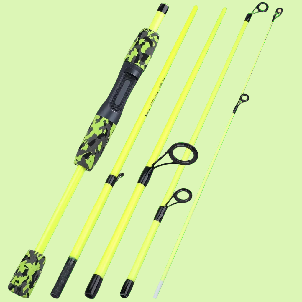 5 Section Spinning Fishing Rod, 1.8M Ultralight Weight Carbon Fiber