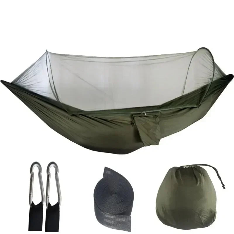 Outdoor Camping Hammock 2 Person Mosquito Net Camping Hammocks Outdoor Furniture Bed Portable Comfortable Sleeping Tent Hammock