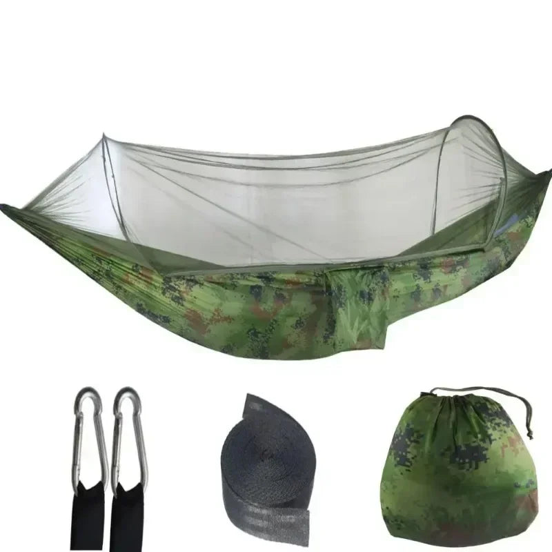 Outdoor Camping Hammock 2 Person Mosquito Net Camping Hammocks Outdoor Furniture Bed Portable Comfortable Sleeping Tent Hammock