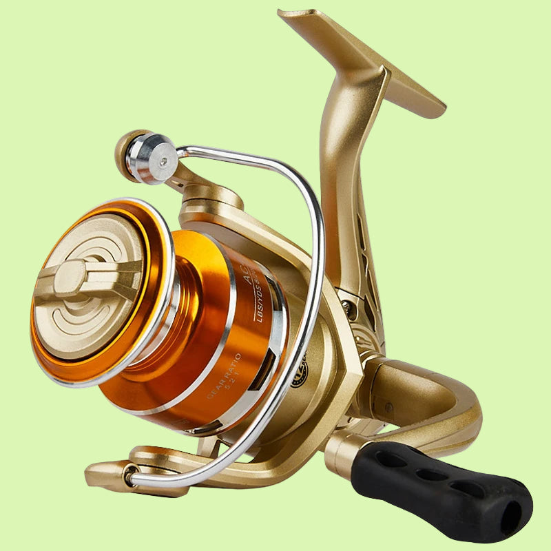 AC Spinning Reel,Saltwater Freshwater Fishing Reel,22Lb Max Drag,5.2:1 Gear Ratio,With Metal Spool&Fold Rocker