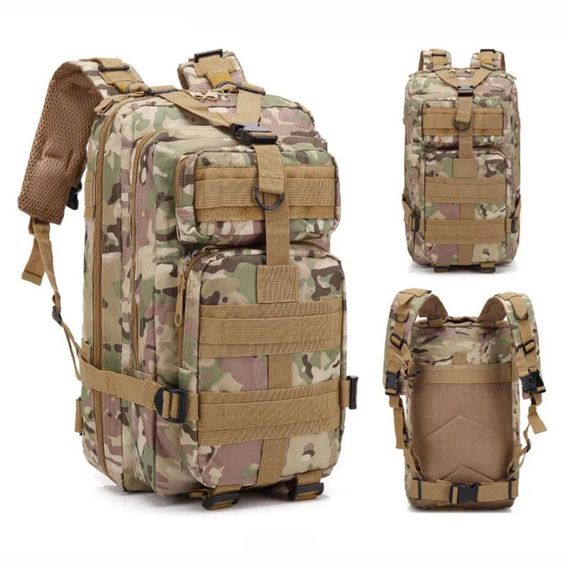 3P Tactical Backpack 20L-25L 1000D Nylon Outdoor Hiking Camping Traveling Fishing for Men Hunting Molle Bag Sport Rucksacks