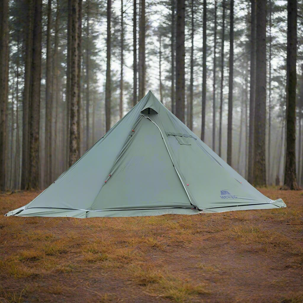5-8 People Teepee Tent with Stove Jack 500PRO Camping Pyramid Teepee Tent for Camping Backpacking Hiking