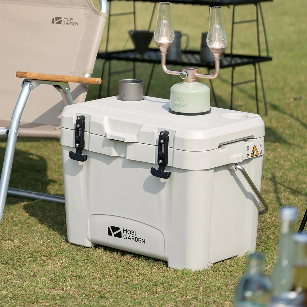 Camping Ice Box 25L Portable Large Capacity Car Refrigerator Food Barbecue Cold Storage Outdoor