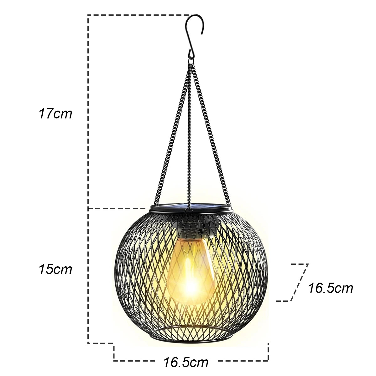 Solar Lantern Led Light 3000K Garden Lamps Auto On/Off Sensor Lights Outdoor Waterproof Patio Yard Decoraiton Decoration Hanging