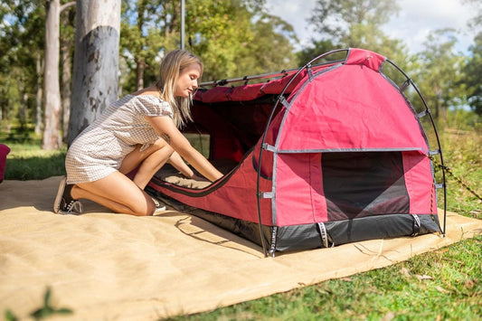 Pink Deluxe Single Swag with Canvas Bag