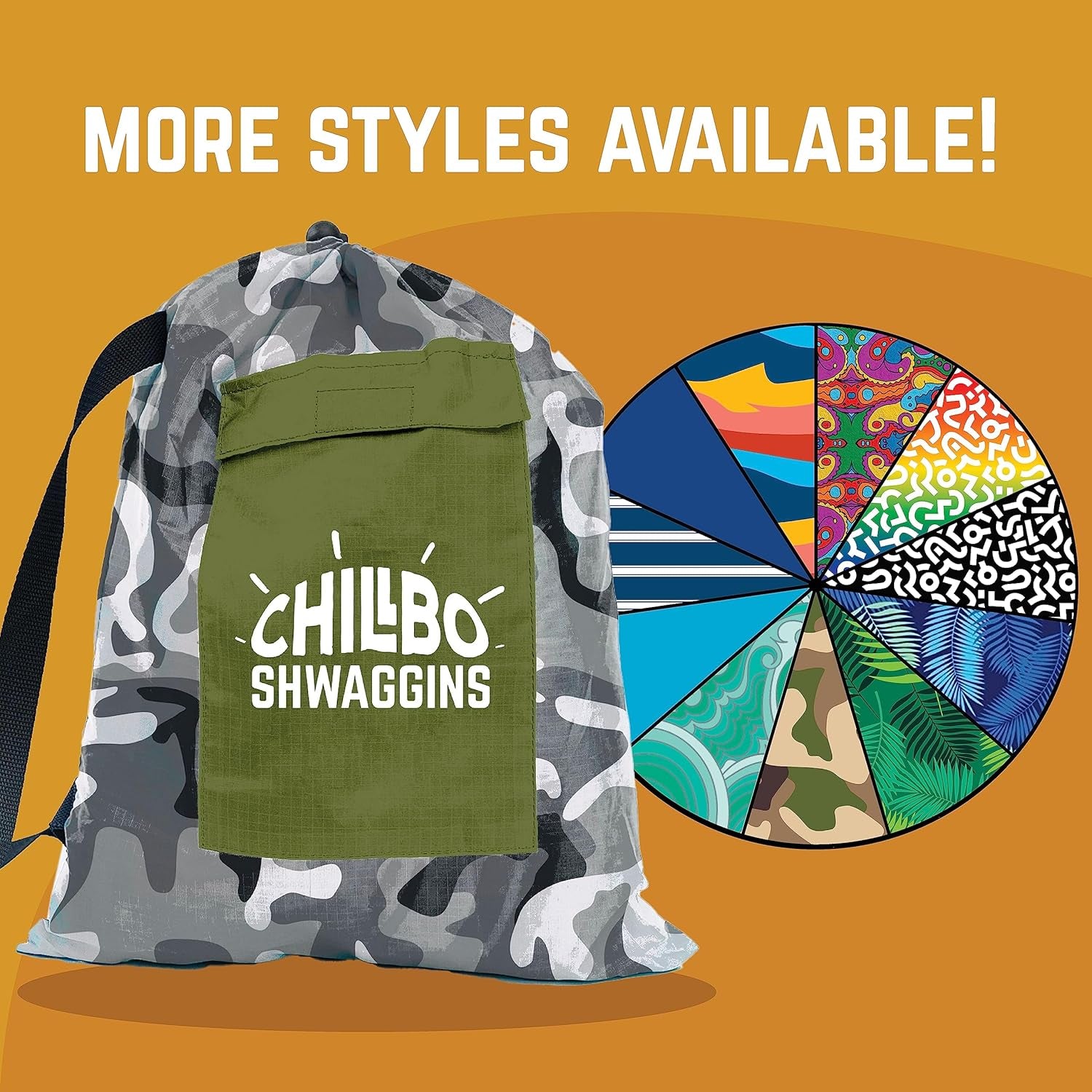 Shwaggins Inflatable Couch – No-Pump Setup, Ripstop Polyester, Stability Pegs, Fun Prints, Portable Air Lounger for Beach, Camping, Festivals, and Tailgating - Urban Camo