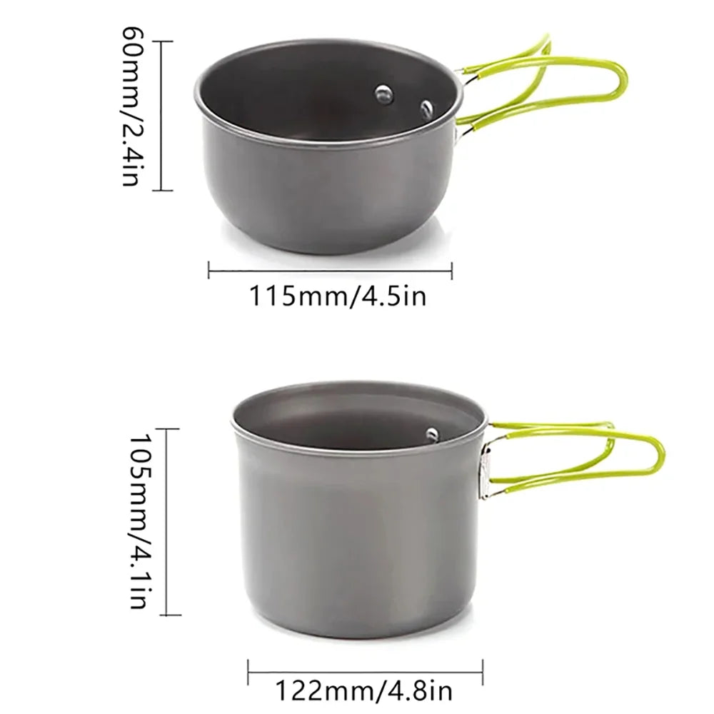 Outdoor Cookware Camping Cookware Lightweight Camping Supplies Hard Aluminum Alloy Material Outdoor Camping Equipment