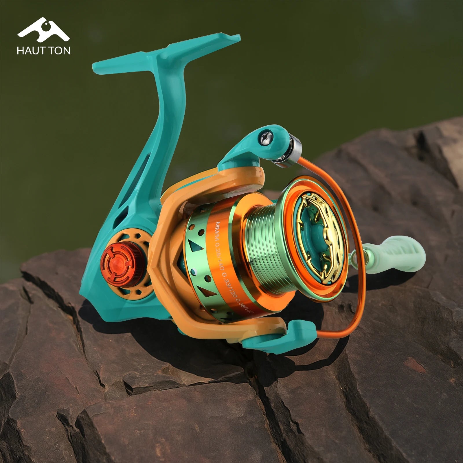 MCG1000-6000 Macaron Light Spinning Fishing Reel, 3+1BB, 5.2:1 Gear Ratio, 8Kg Max Drag, Durable Metal Spool&Rocker Arm