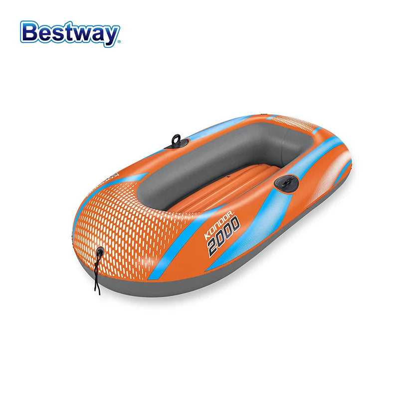 61136/61140/61142/61146 1-3 Person Heavy Duty Inflatable Kayak - Long Lasting PVC Rafting Adventure Boat for Thrilling