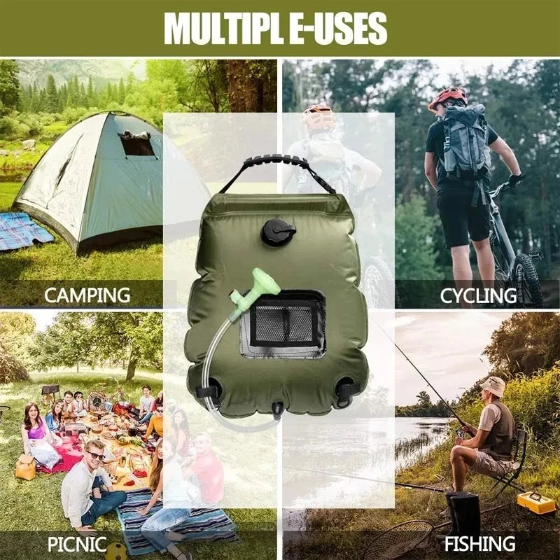 20L Solar Outdoor Camping Shower Water Bag