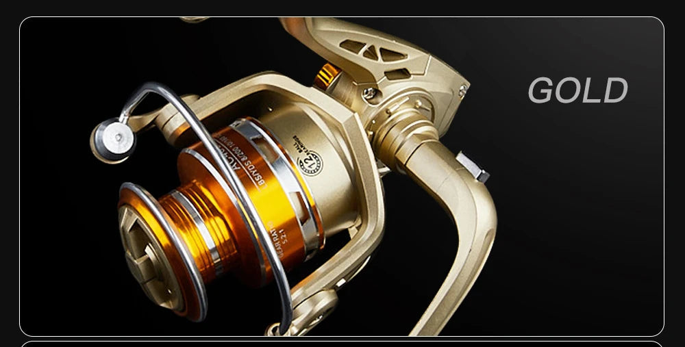 AC Spinning Reel,Saltwater Freshwater Fishing Reel,22Lb Max Drag,5.2:1 Gear Ratio,With Metal Spool&Fold Rocker