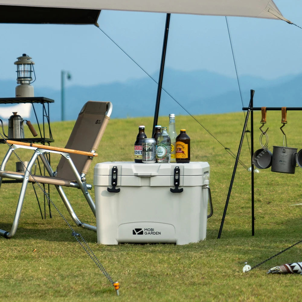 Camping Ice Box 25L Portable Large Capacity Car Refrigerator Food Barbecue Cold Storage Outdoor