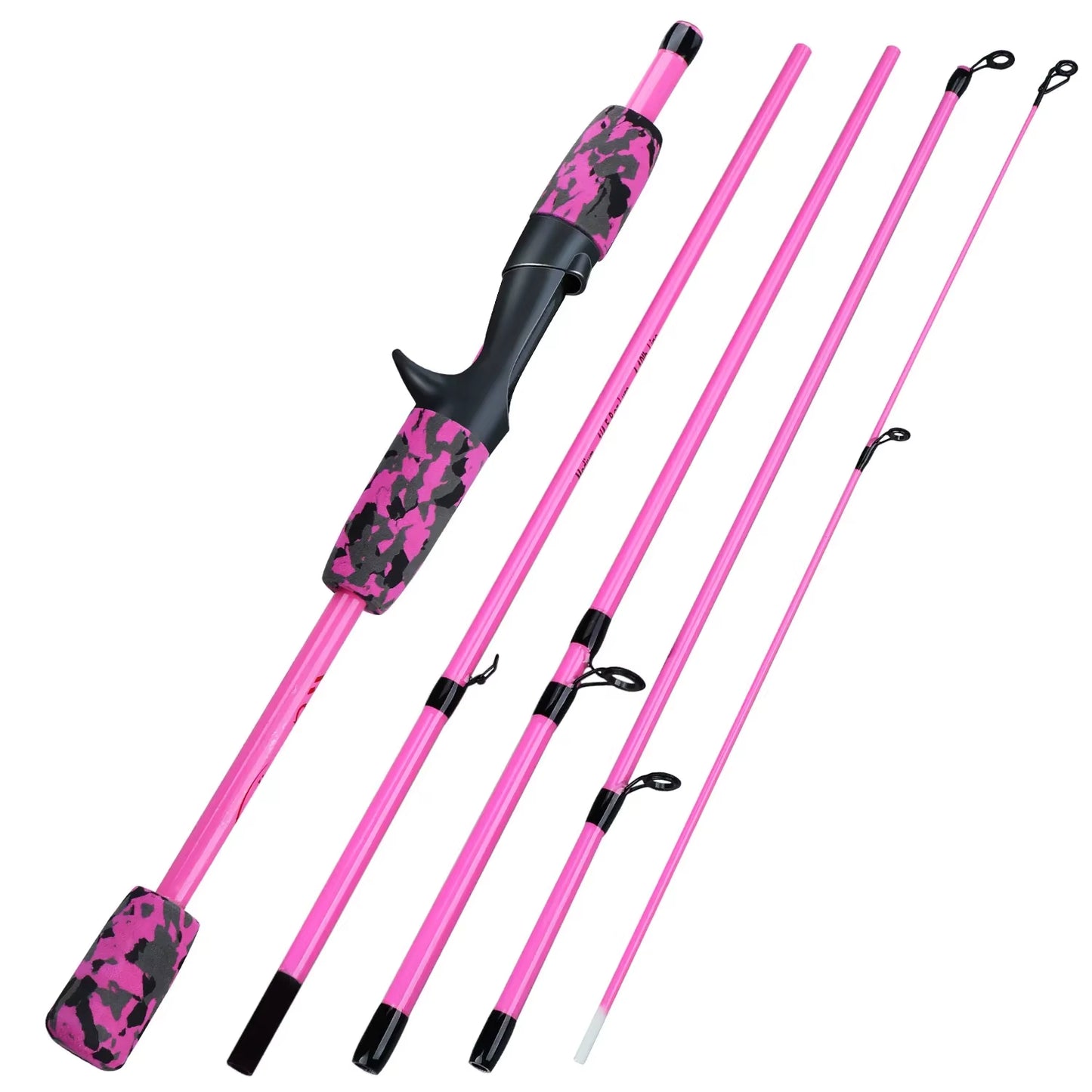 5 Section Spinning Casting Fishing Rod 1.8M Ultralight Weight Carbon Fiber Poles for Travel Freshwater Fishing Pesca