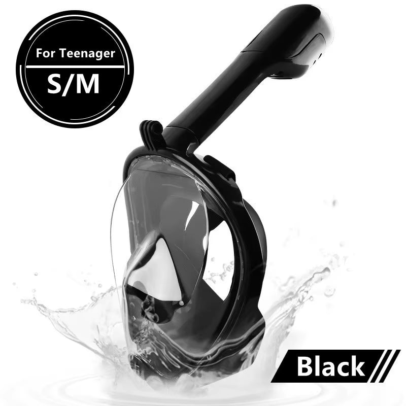 Underwater Scuba anti Fog Full Face Diving Mask Snorkeling Respiratory Masks Safe Waterproof Swimming Equipment for Adult Kids