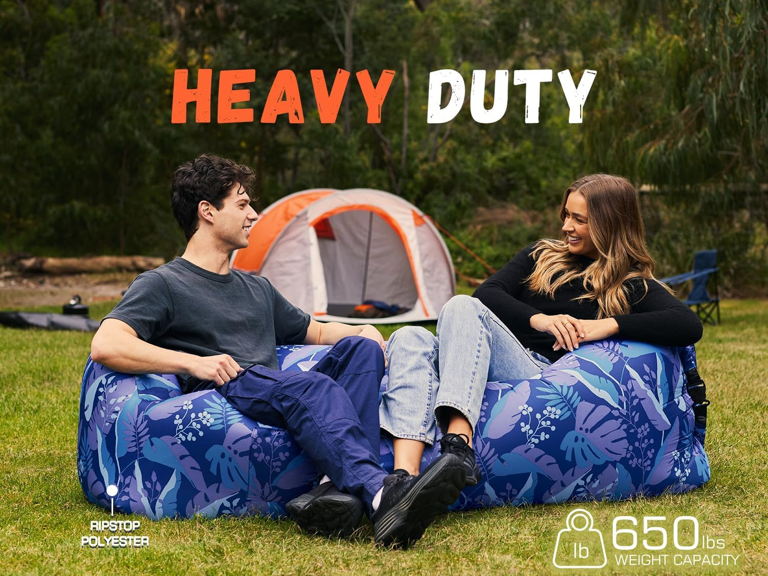 Inflatable Sun Lounger, Air Sofa, Hammock, Portable, Waterproof and Leak-Proof, Ideal for Backyard, Beach, Travel, Camping, Picnics and Music Festivals