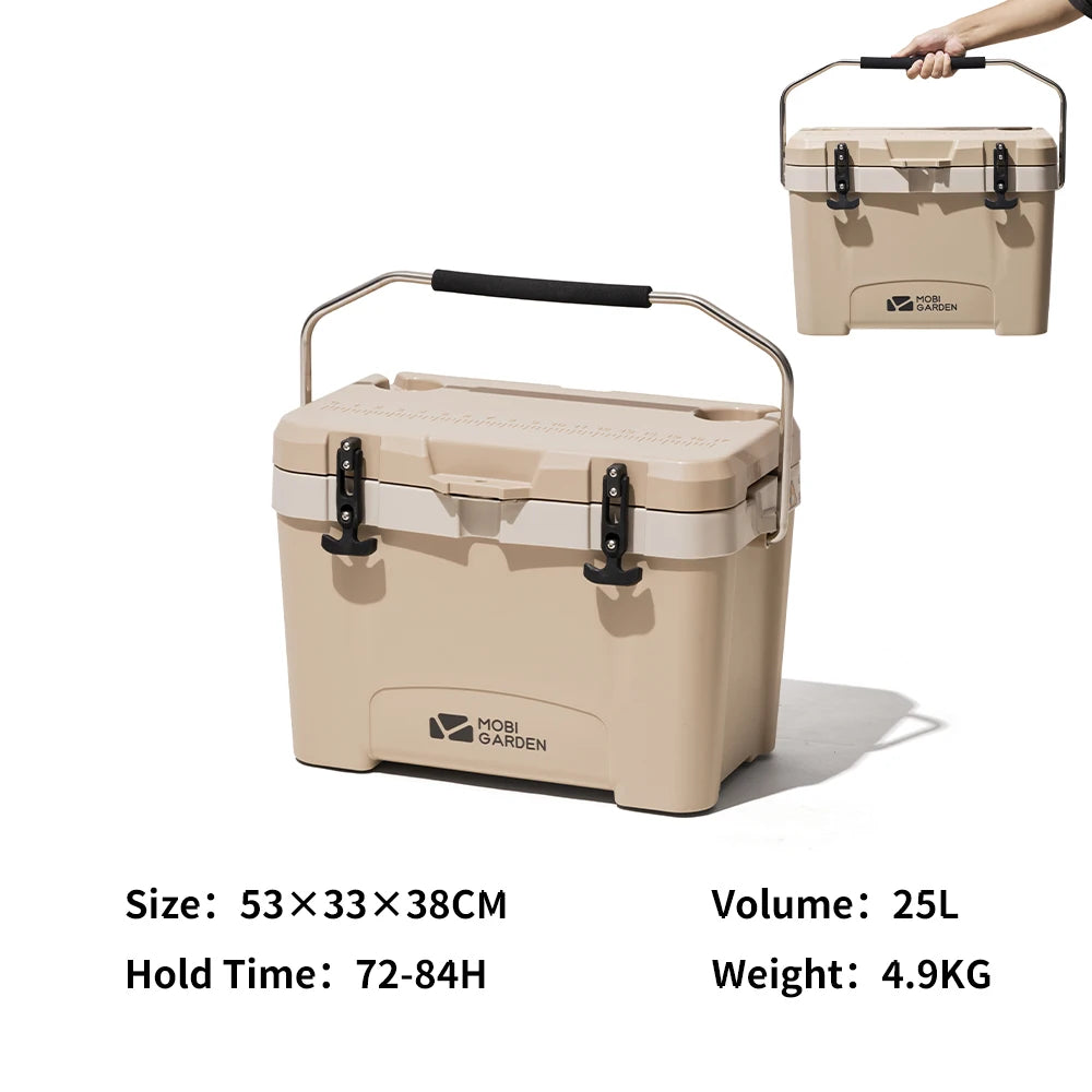 Camping Ice Box 25L Portable Large Capacity Car Refrigerator Food Barbecue Cold Storage Outdoor