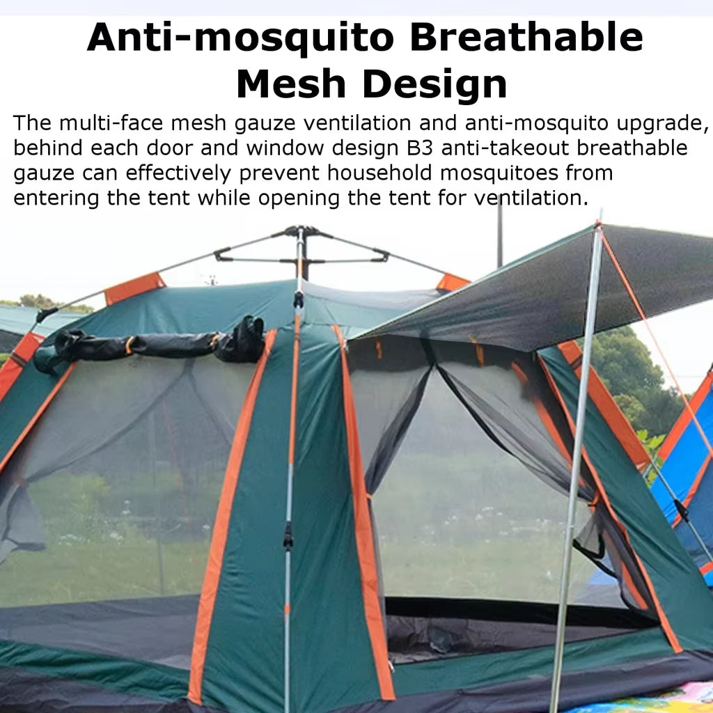 Goture 6-7Person Waterproof Automatic Tent 240*240*150Cm Double Layer Camping Tent Outdoor Dome Camping Family Tent Couple Tents
