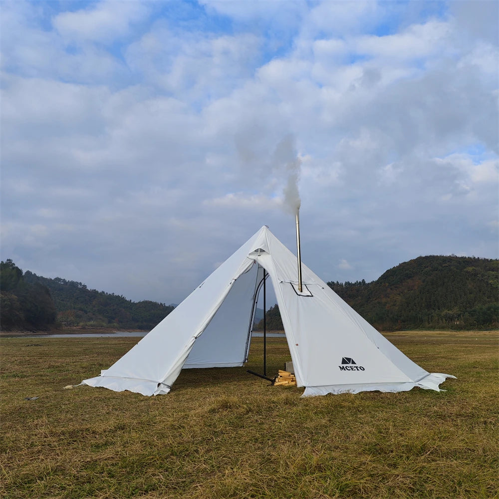 5-8 People Teepee Tent with Stove Jack 500PRO with Chimney provision