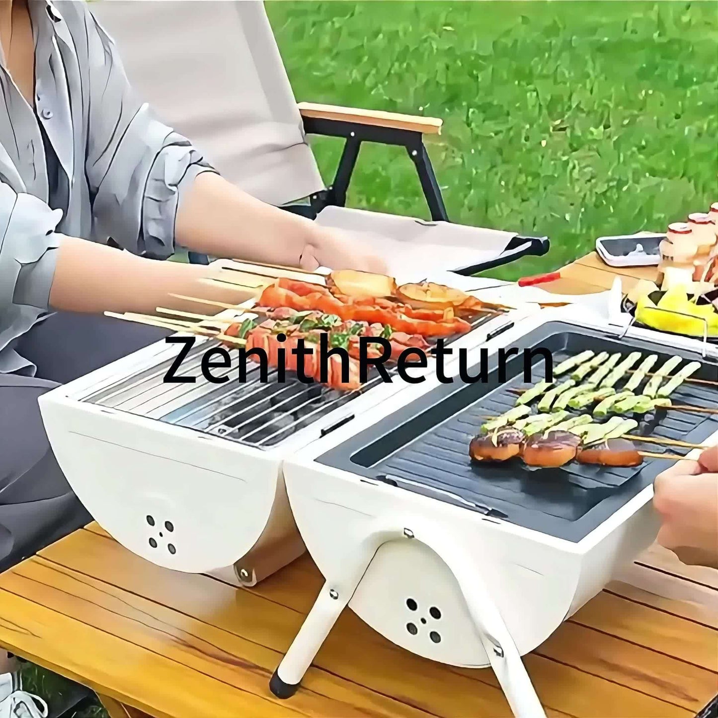 Portable Charcoal Grill | Easy to Carry for Camping, BBQ, Picnics