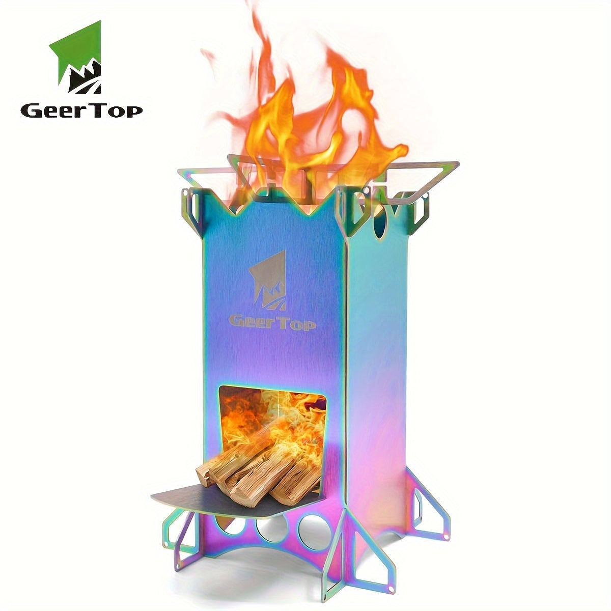 Outdoor Rocket Stove - Uncharged, Stainless Steel, Geertop, No Magnesium Rod/Flint