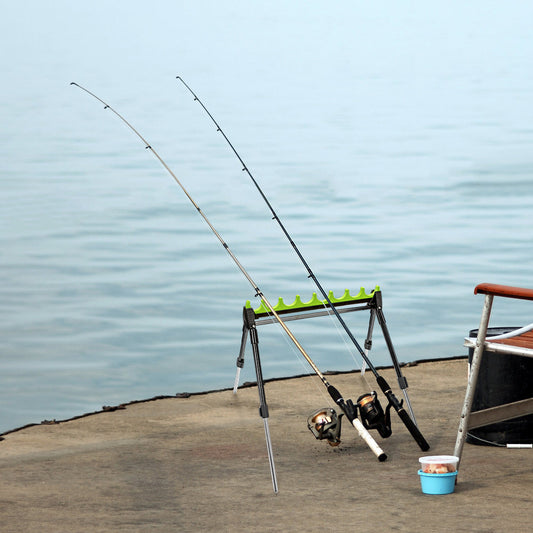 Heavy-Duty Adjustable 8-Hole Fishing Rod Holder