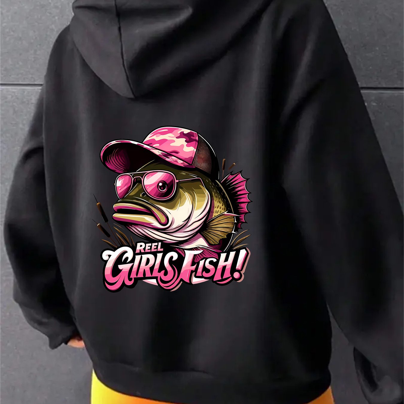 Womens "REEL GIRLS FISH!" Zip-Up Sweatshirt, Soft All-Season Pullover