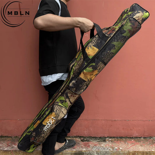 2025 MBLN NEW Fishing Bag 2 Layer 130Cm 150Cm Camouflage Rod Bag Fishing Tool Pocket Portable Foldable Durable High Capacity