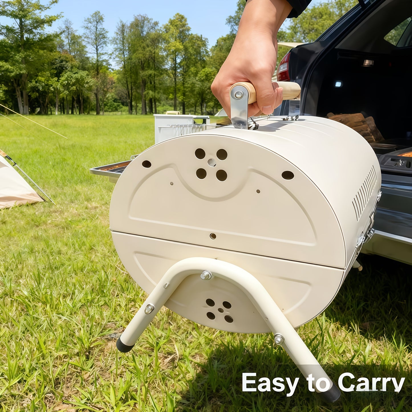 Portable Charcoal Grill | Easy to Carry for Camping, BBQ, Picnics