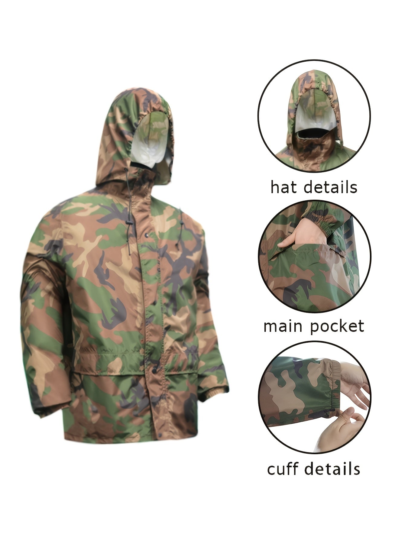 Top and Pants Raincoat Set ! windproof - Lightweight and Breathable + unisex