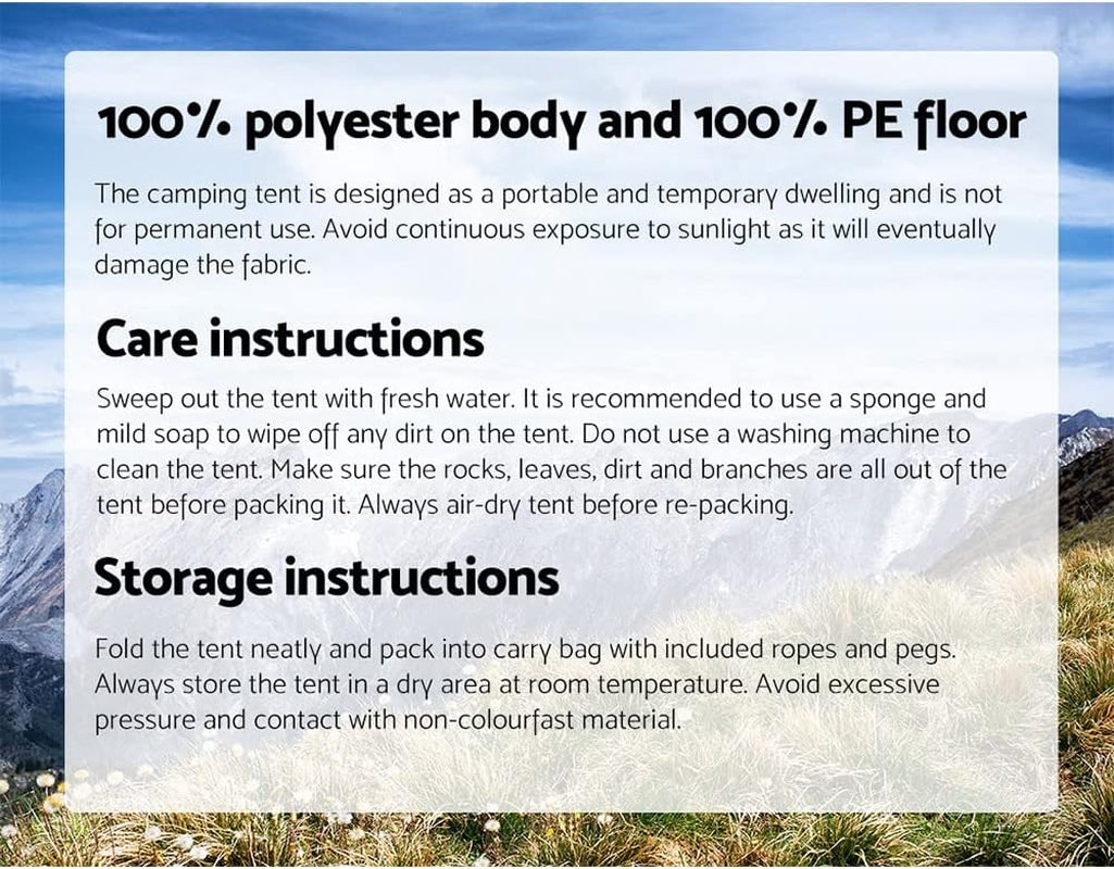 Pop up Camping Tent, 5 Person Easy Setup Dome Tents Outdoor Family Travel Hiking Trip, Portable Shelter Sun Protection Water Resistance Green.