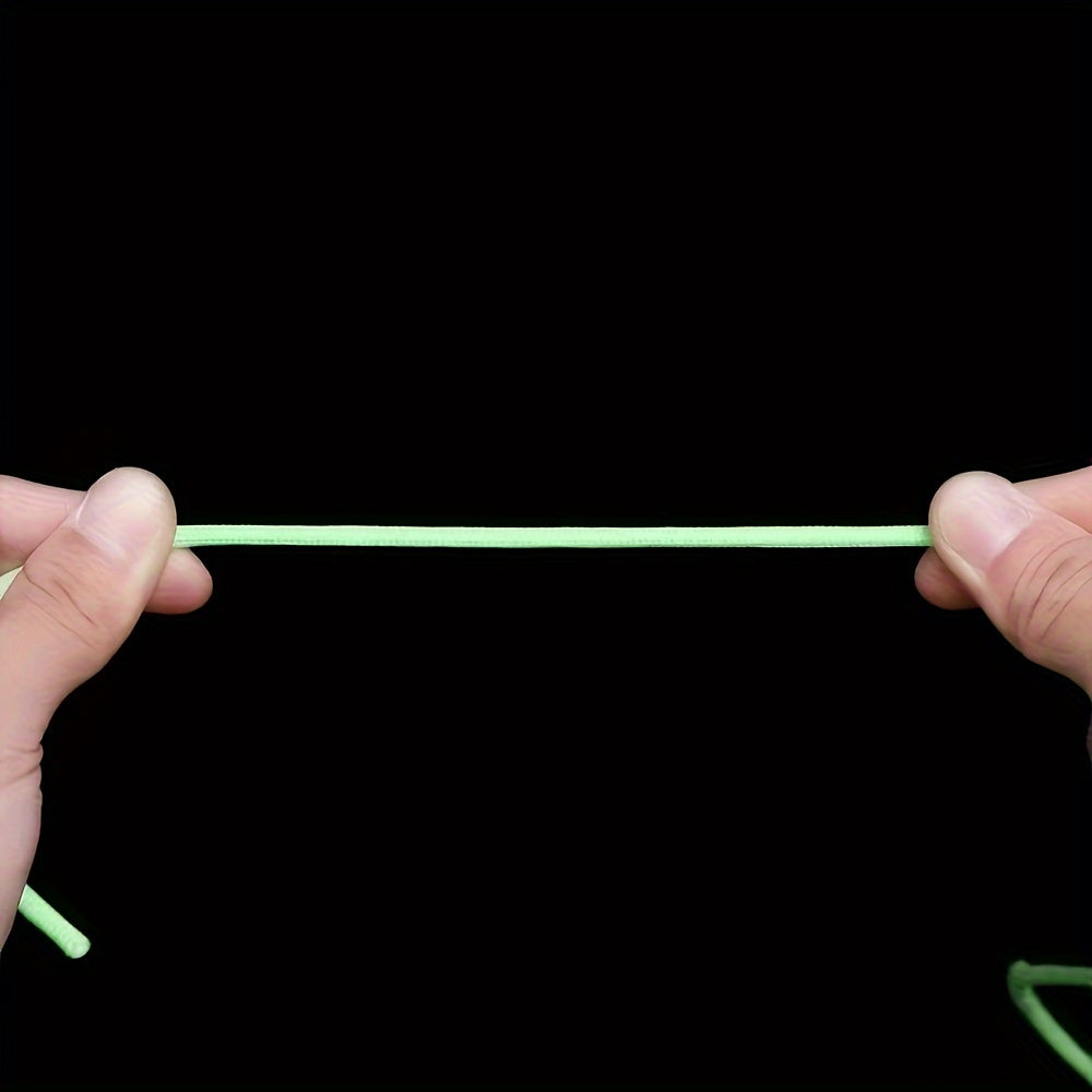 4pcs Glow-in-the-Dark Camping Rope, Durable Nylon - STOP tripping over tent ropes :)